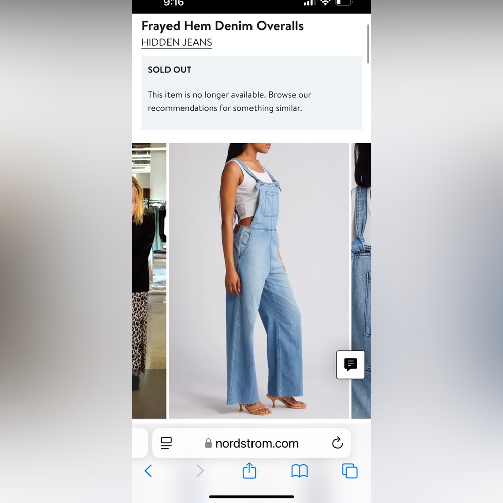 Hidden Light Blue Denim Overalls